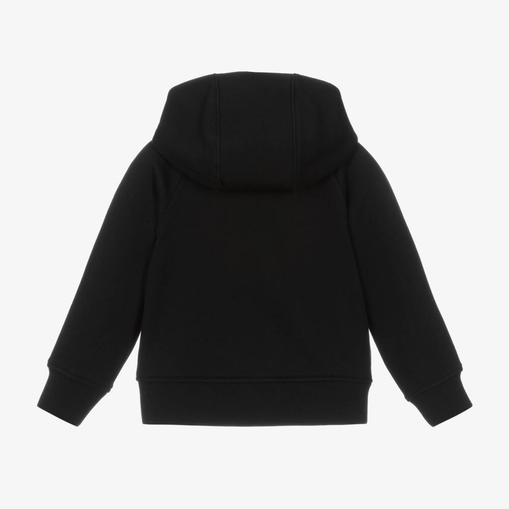 Burberry-هودي قطني أسود دافئ للأولاد | Childrensalon Outlet