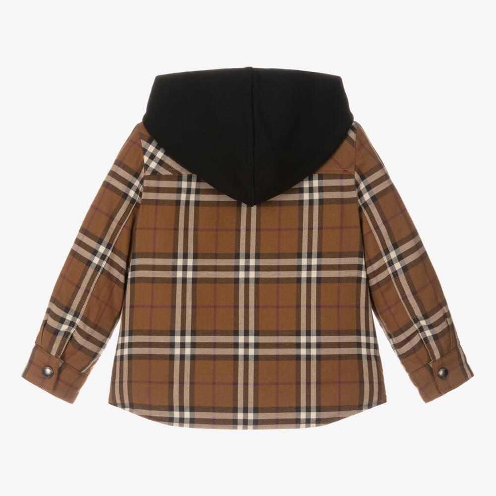 Burberry-Boys Cozy Plaid Twill Coat | Childrensalon Outlet