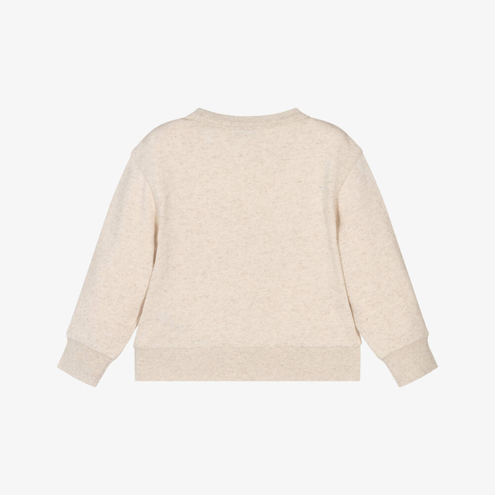 Burberry-Boys Cream Cotton-Linen Towelling Top | Childrensalon Outlet