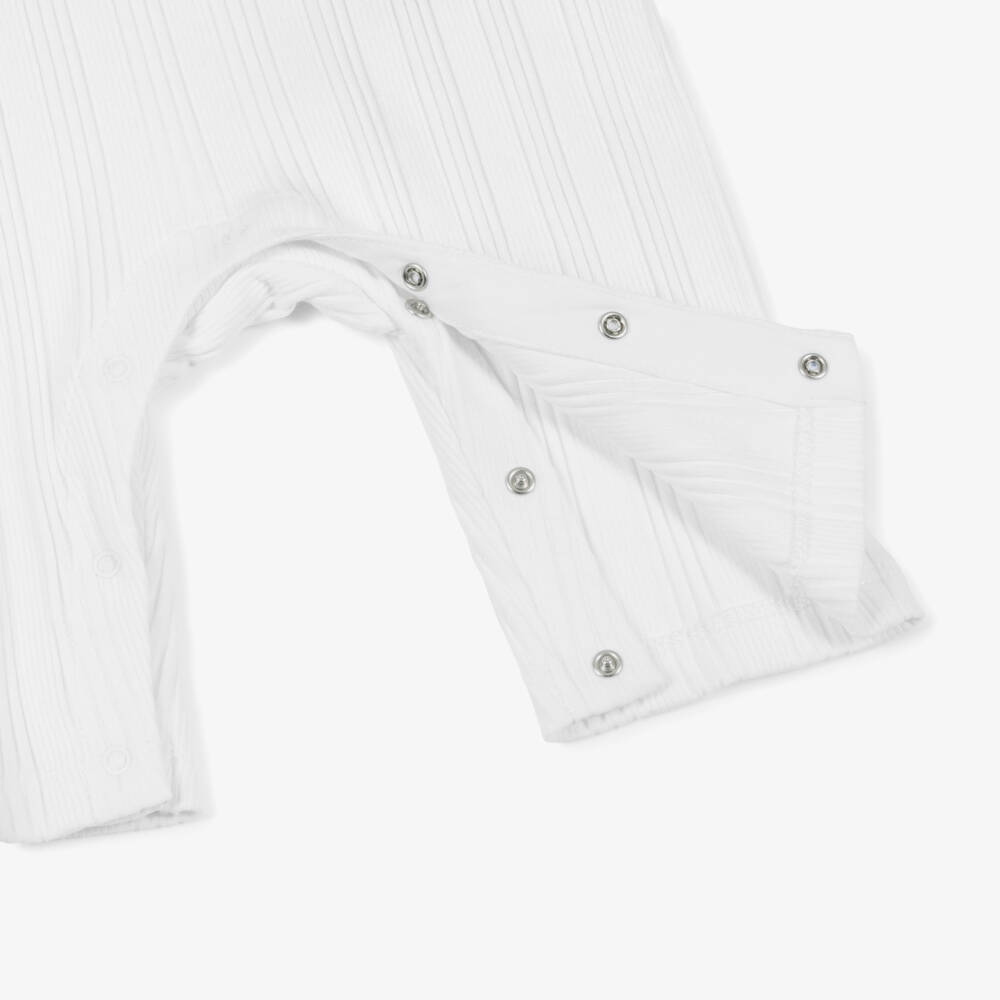 Burberry-Boys Cream Knit Summer Romper | Childrensalon Outlet