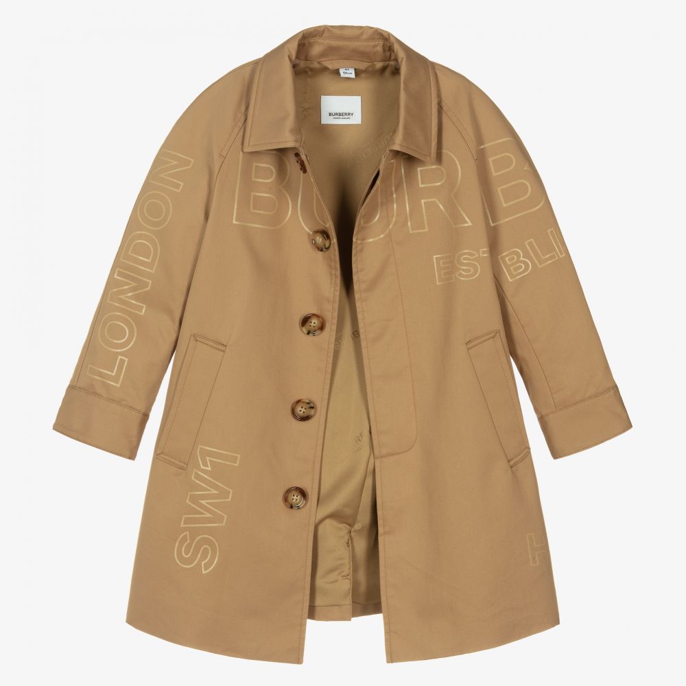 Burberry Boys Dark Beige Car Coat
