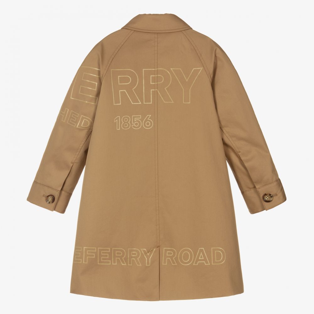 Burberry Boys Dark Beige Car Coat