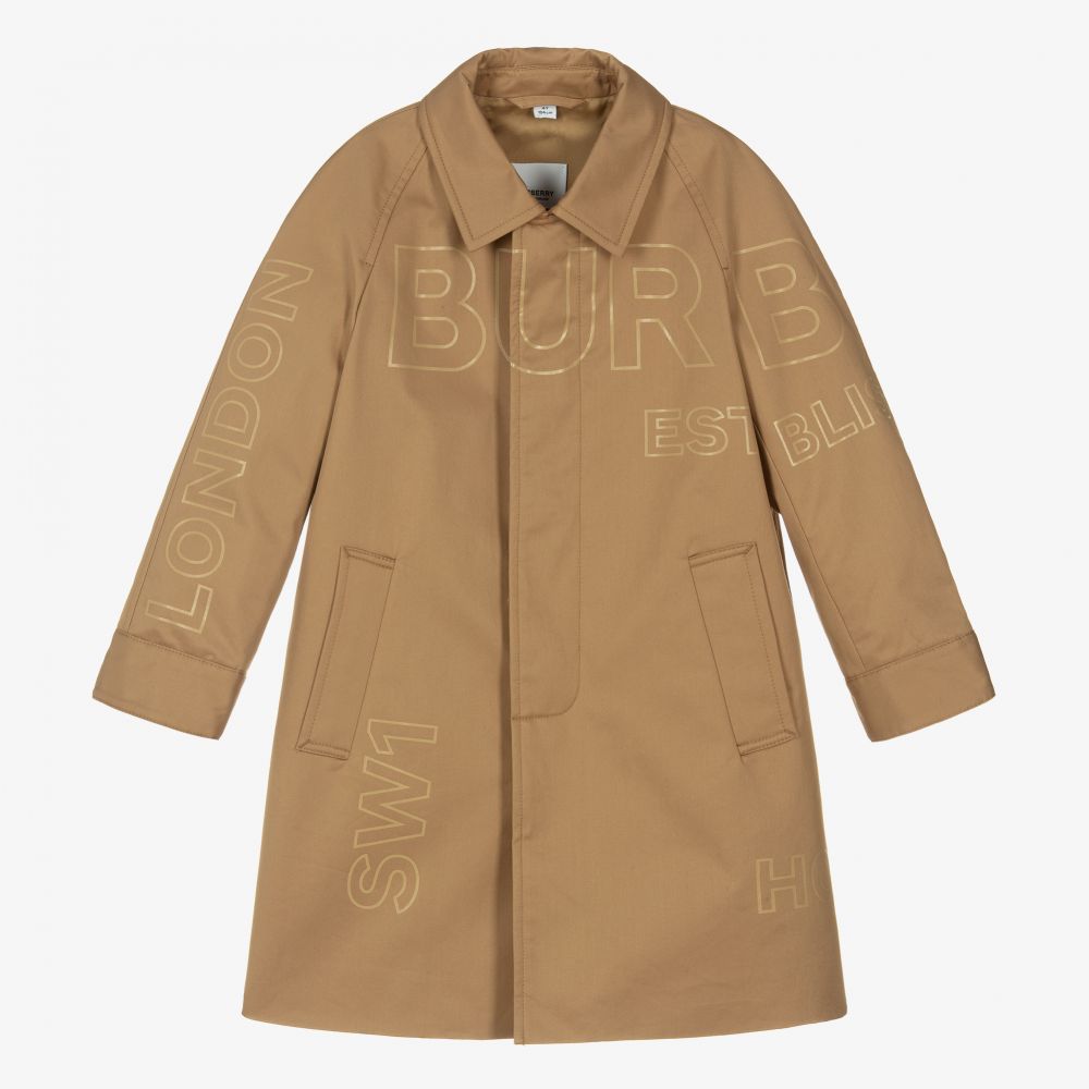 Burberry - Caban beige foncé Garçon | Childrensalon