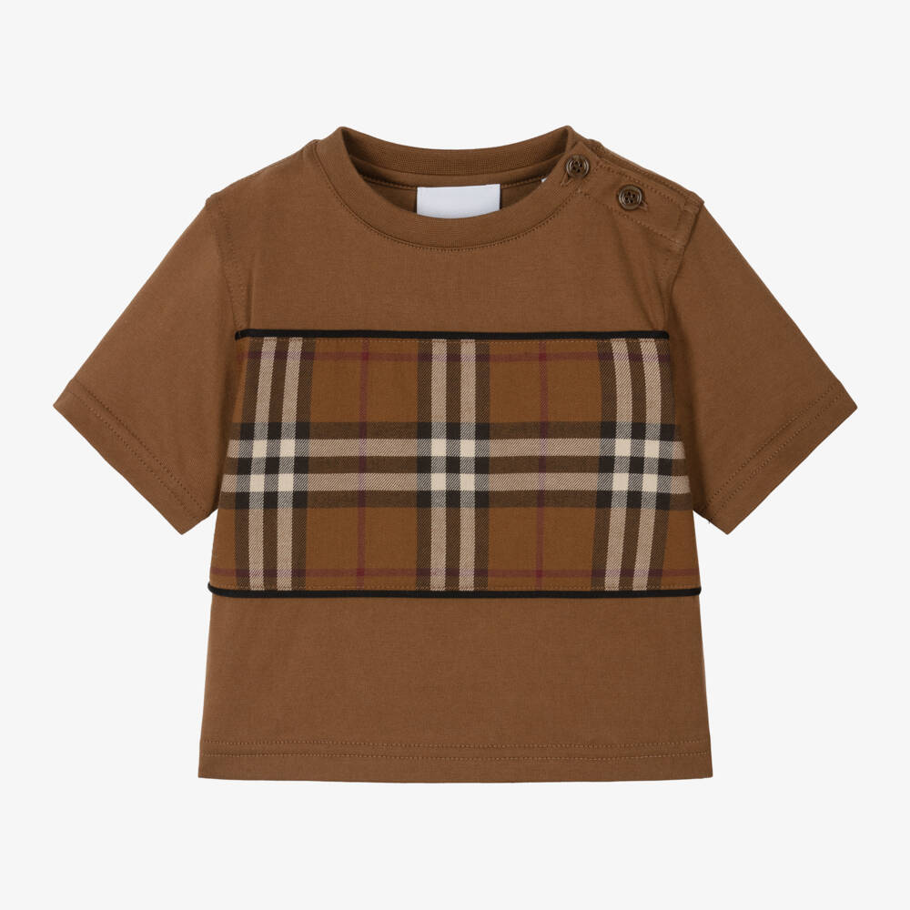 Burberry-تي شيرت قطن داكن للبنين | Childrensalon Outlet