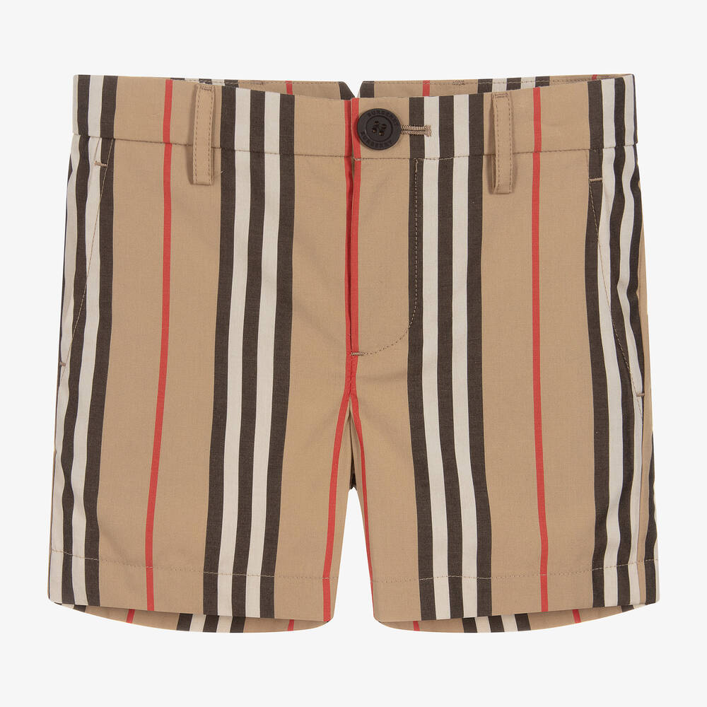 Burberry - Boys Icon Stripe Cotton Shorts | Childrensalon