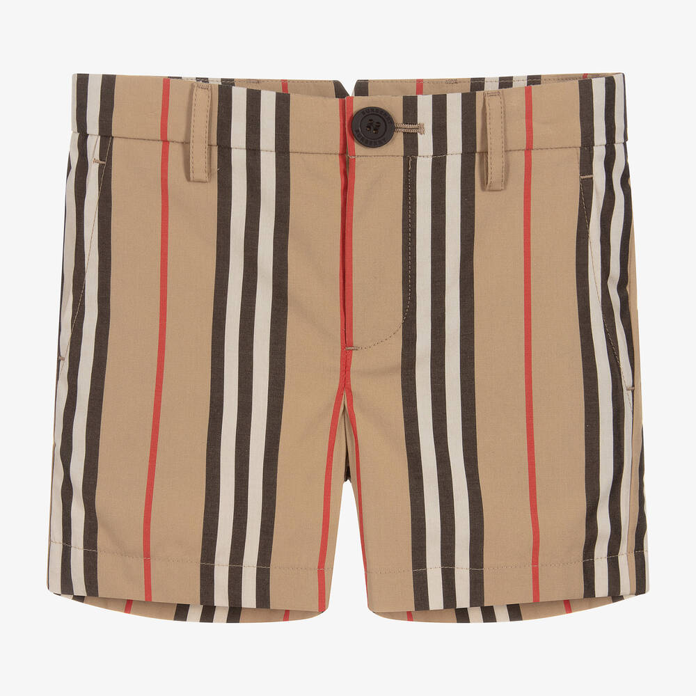 Burberry - Short en coton à rayures iconiques garçon | Childrensalon