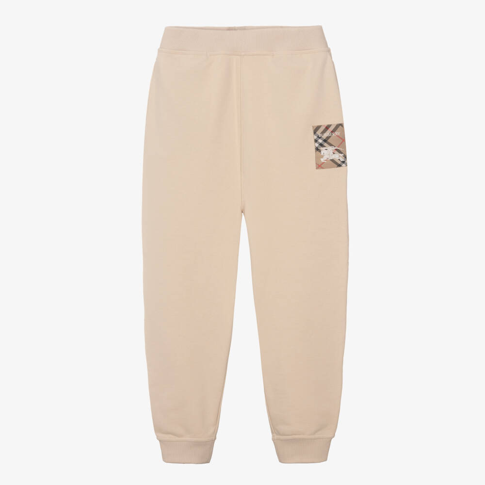 Burberry-Boys Ivory Cotton Comfort Joggers | Childrensalon Outlet