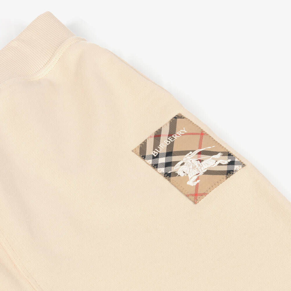 Burberry-Boys Ivory Cotton Comfort Joggers | Childrensalon Outlet