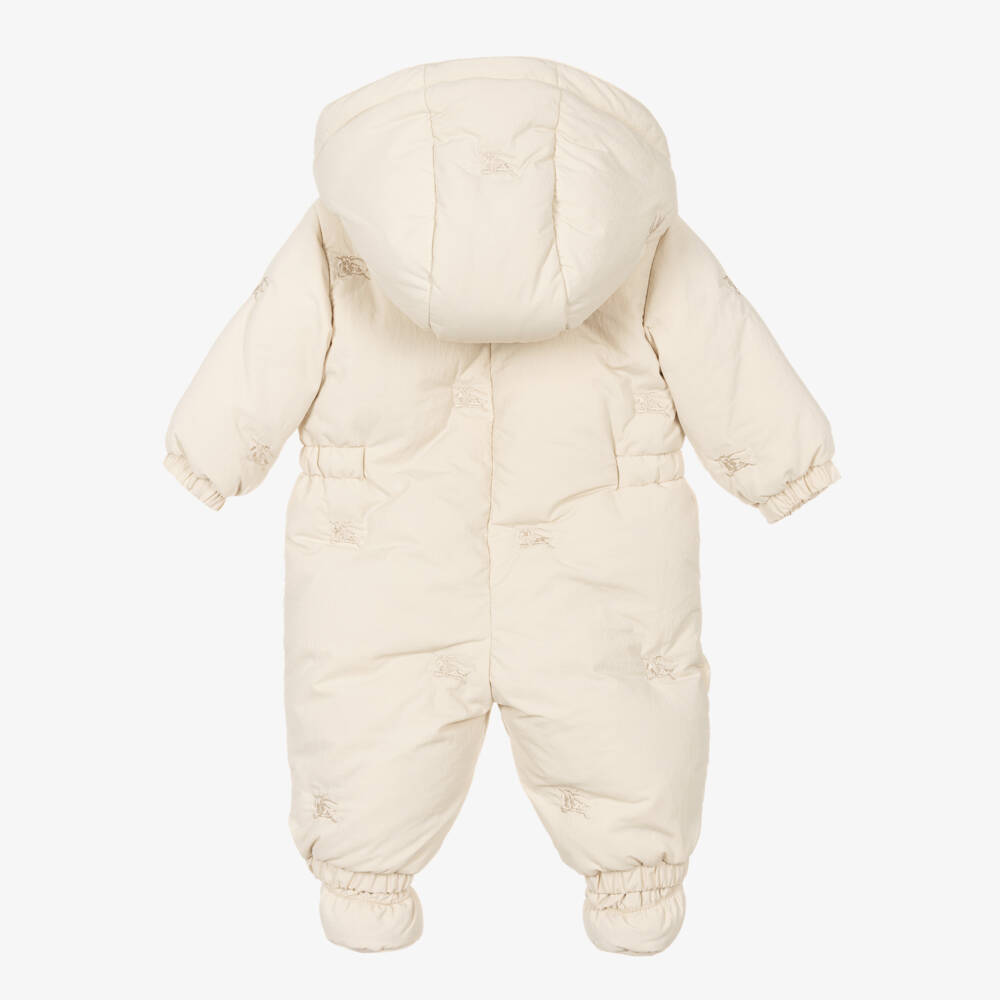Burberry-Boys Ivory Down Snowsuit | Childrensalon Outlet