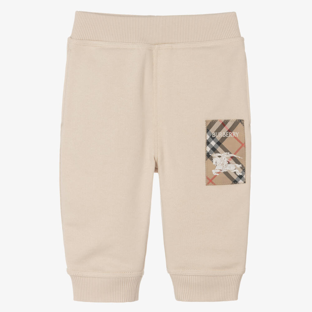 Burberry-بنطلون جيرسي عاجي للأولاد | Childrensalon Outlet