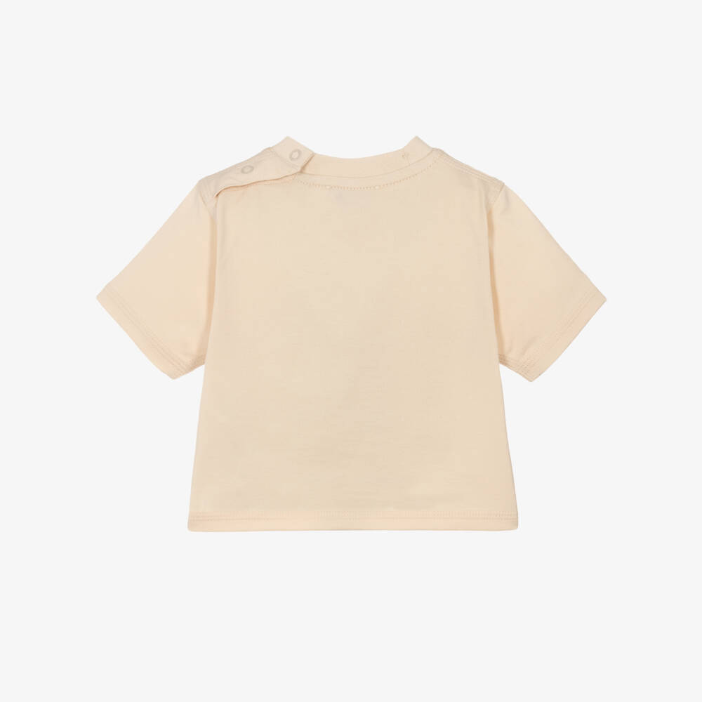 Burberry-Boys Ivory Snail Cotton Tee | Childrensalon Outlet