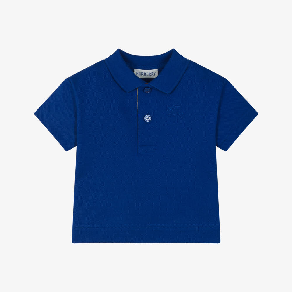 Burberry-Boys Knight Blue Cotton Top | Childrensalon Outlet