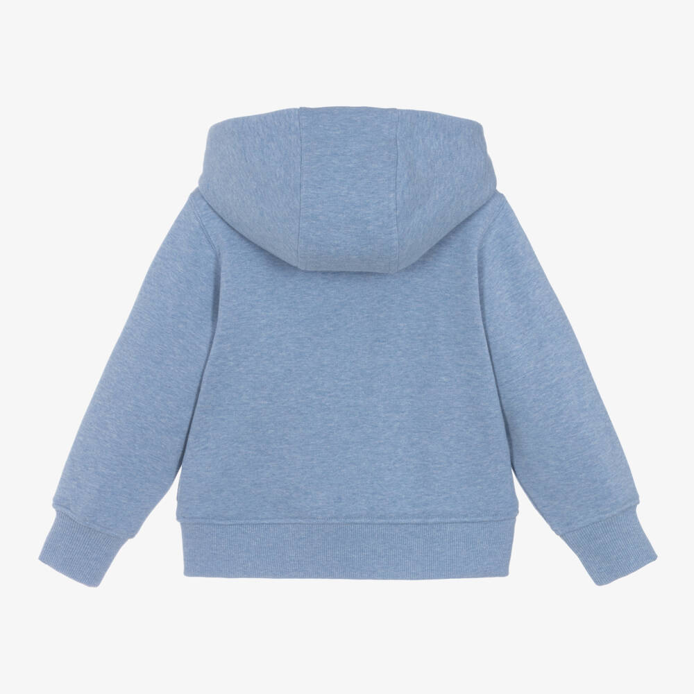Burberry-Boys Light Blue Cotton Hoodie | Childrensalon Outlet