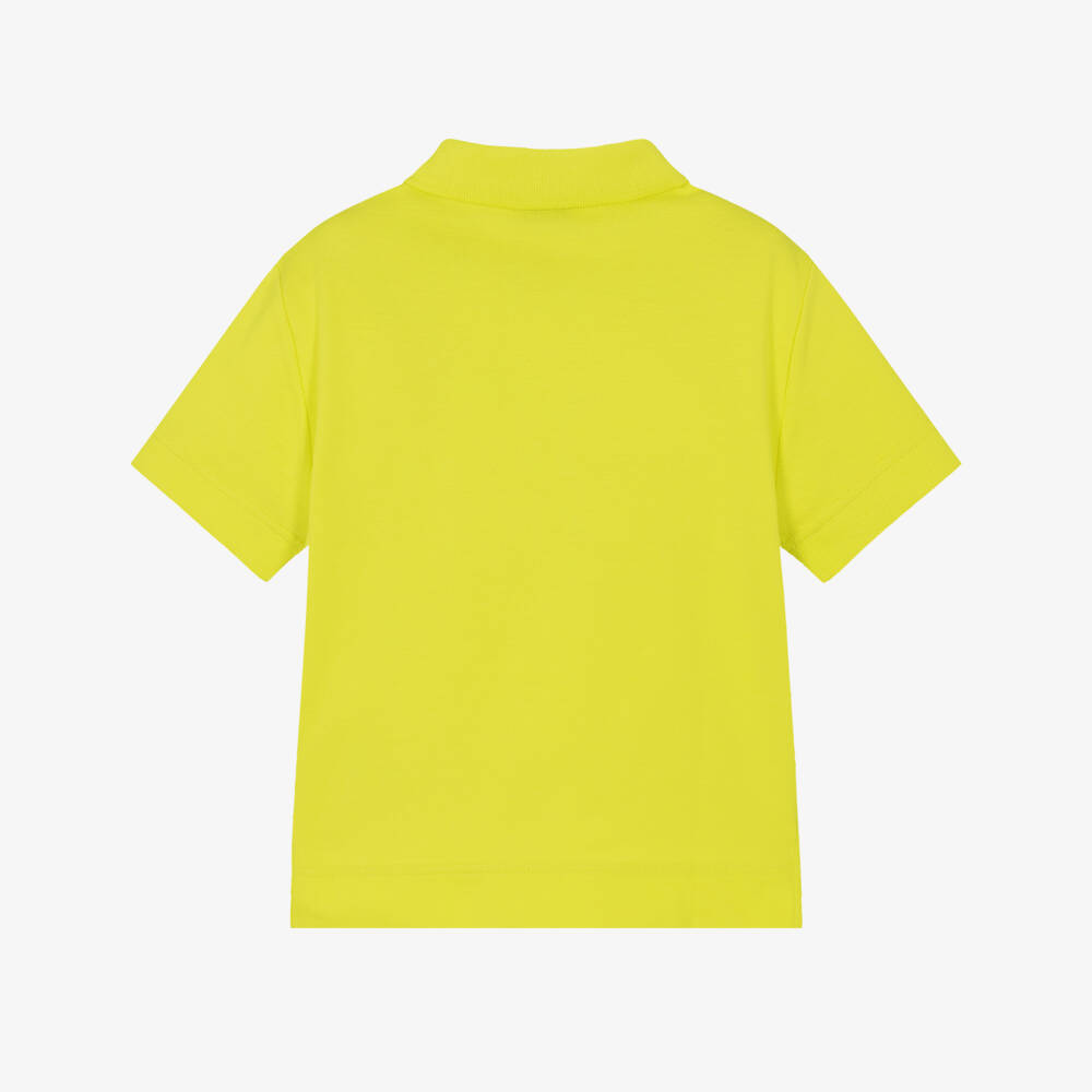 Burberry-Boys Lime Green Cotton Piqué Polo Shirt | Childrensalon Outlet