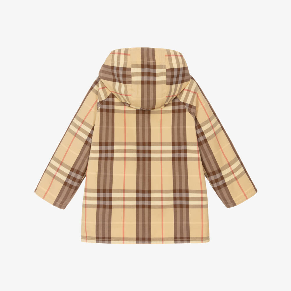 Burberry-Boys Marigold Dual-Sided Check Coat | Childrensalon Outlet