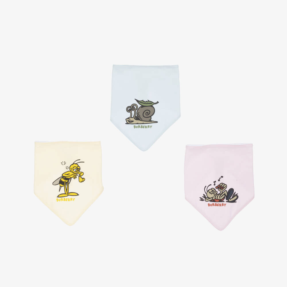 Burberry-Набор нагрудников для мальчиков разноцветный с жуками | Childrensalon Outlet