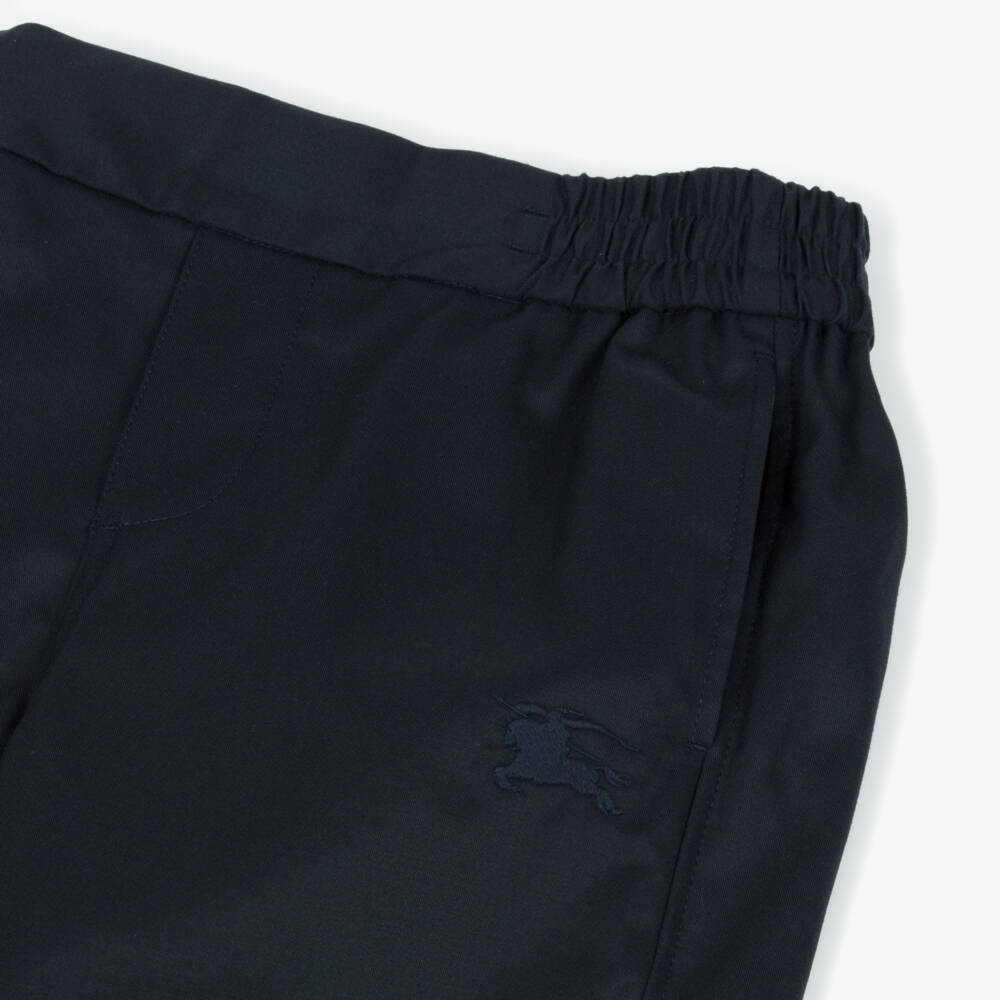 Burberry-Boys Navy Chino Trousers | Childrensalon Outlet