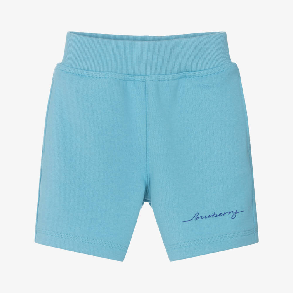 Burberry-Boys Ocean-Toned Cotton Shorts | Childrensalon Outlet