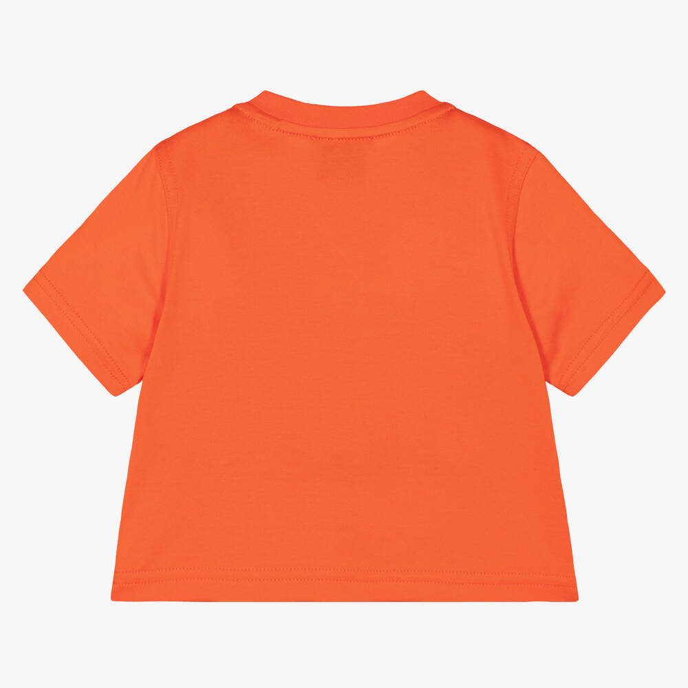 Burberry-Boys Orange Cotton Tee Delight | Childrensalon Outlet