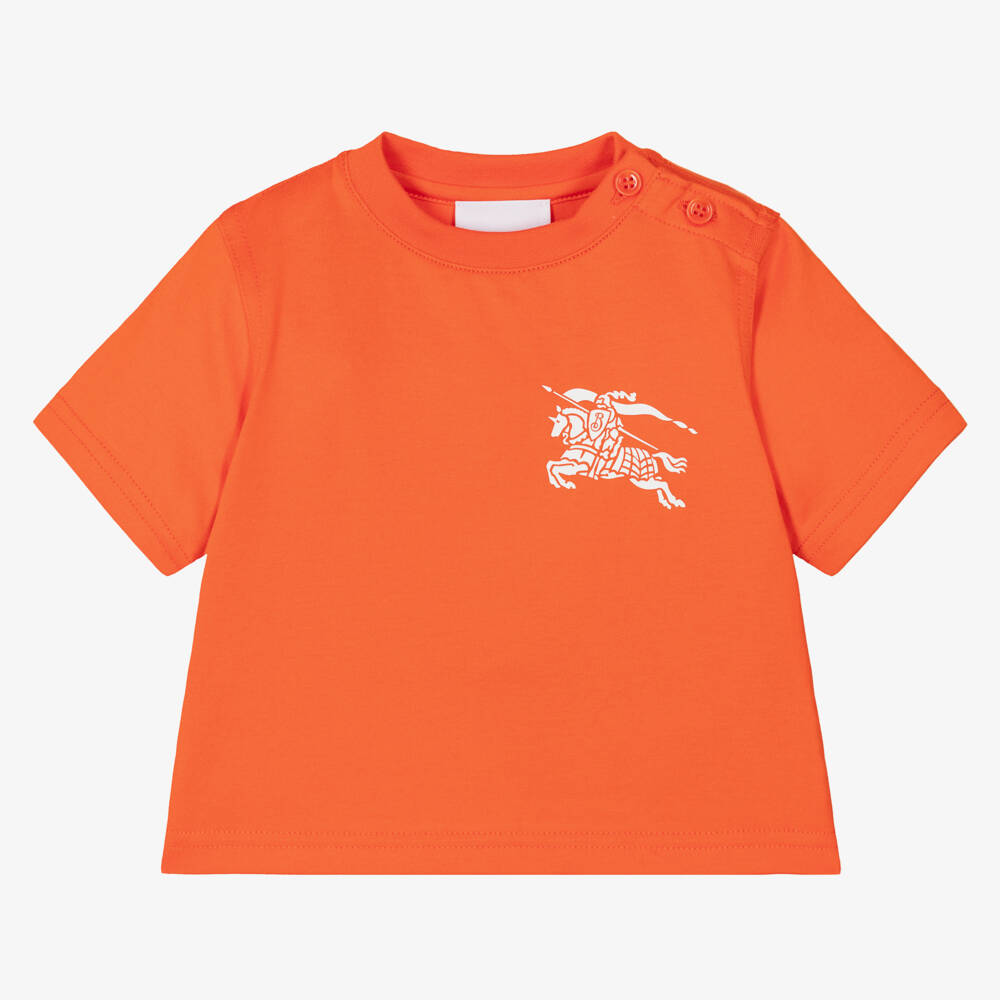 Burberry-Boys Orange Cotton Tee Delight | Childrensalon Outlet