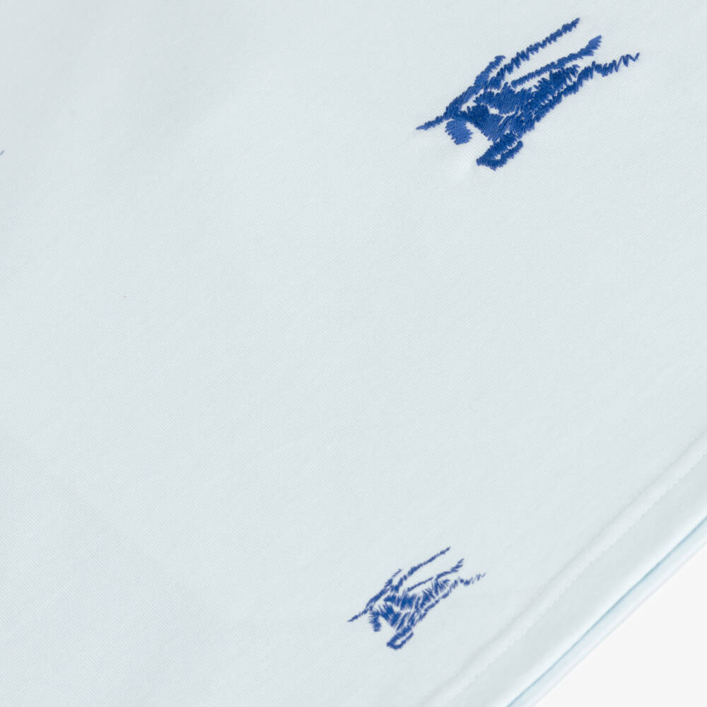 Burberry-Boys Pale Blue Cotton Tee | Childrensalon Outlet
