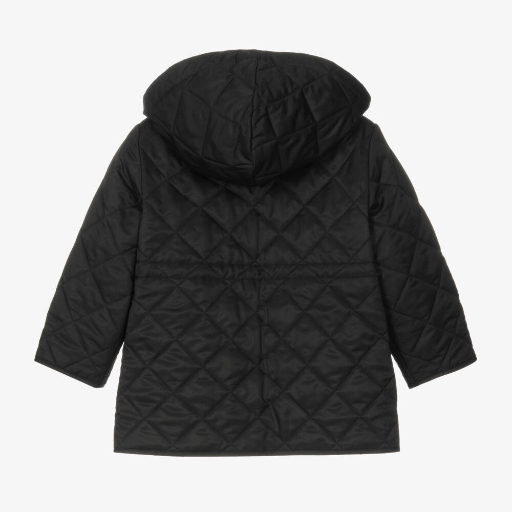 Burberry-Boys Quilted Black Jacket | Childrensalon Outlet
