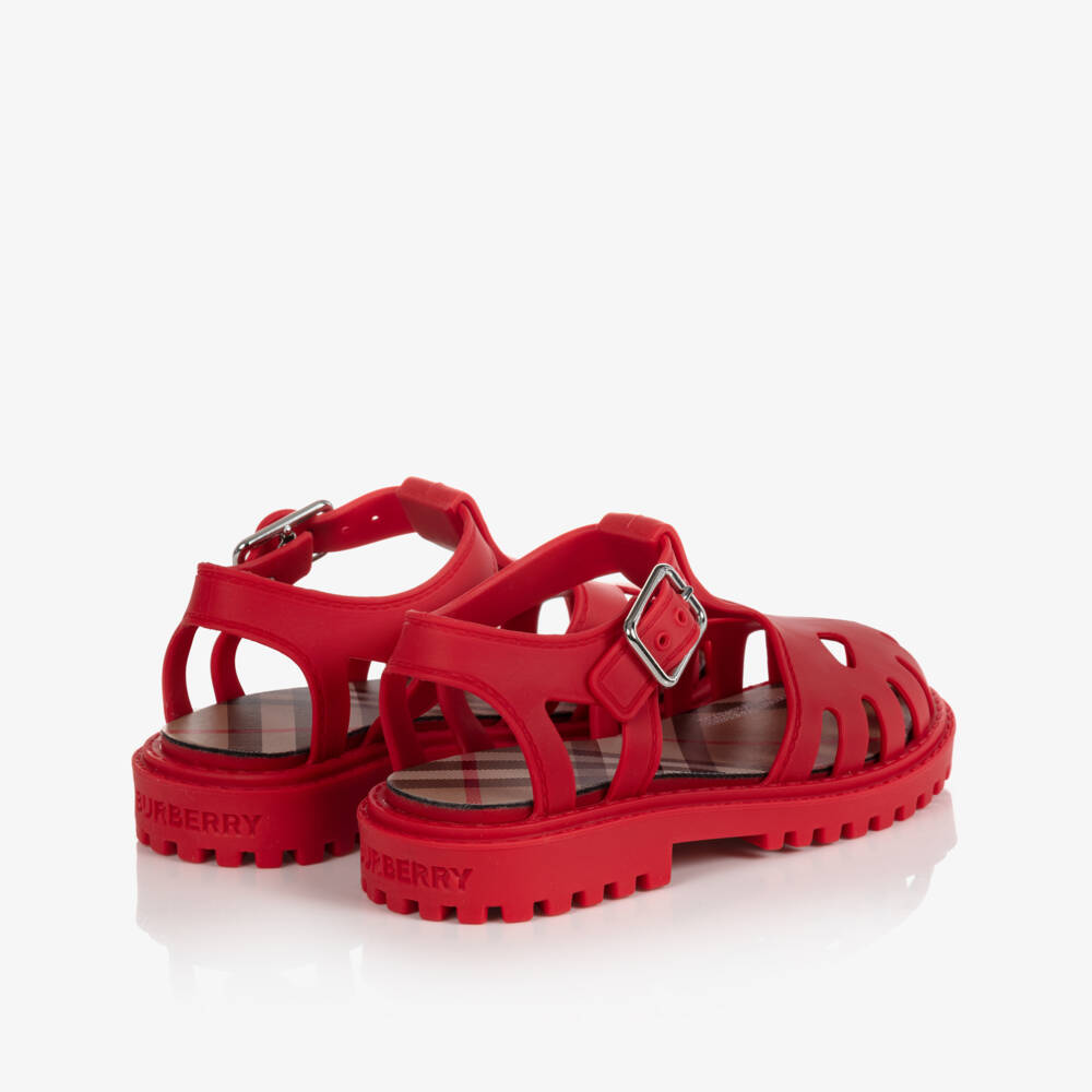Burberry-Красные винтажные пляжные сандалии для мальчиков | Childrensalon Outlet