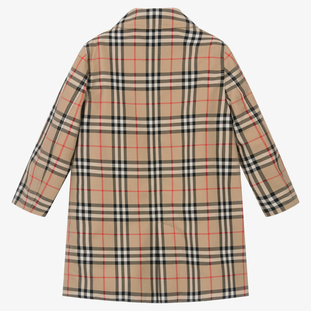 Burberry-Boys Reversible Beige Trench Coat | Childrensalon Outlet
