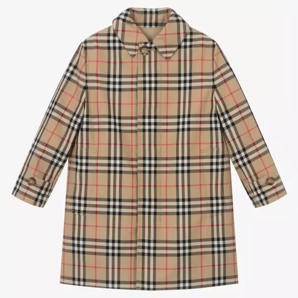 Burberry-Boys Reversible Beige Trench Coat | Childrensalon Outlet