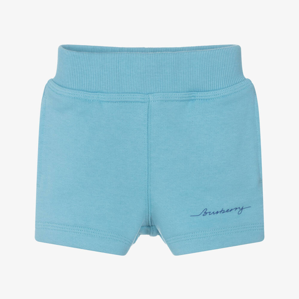 Burberry-Boys Sky-Toned Organic Cotton Shorts | Childrensalon Outlet