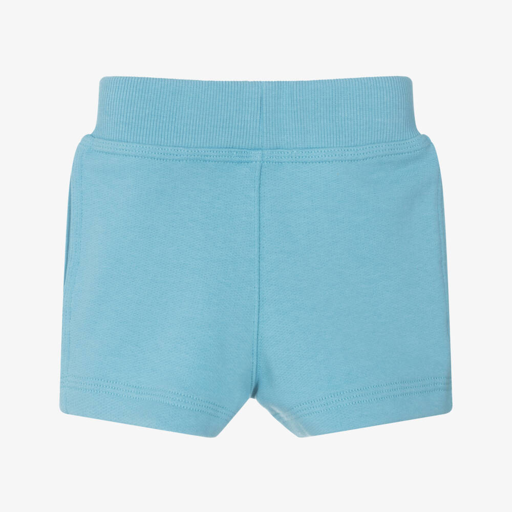 Burberry-Boys Sky-Toned Organic Cotton Shorts | Childrensalon Outlet