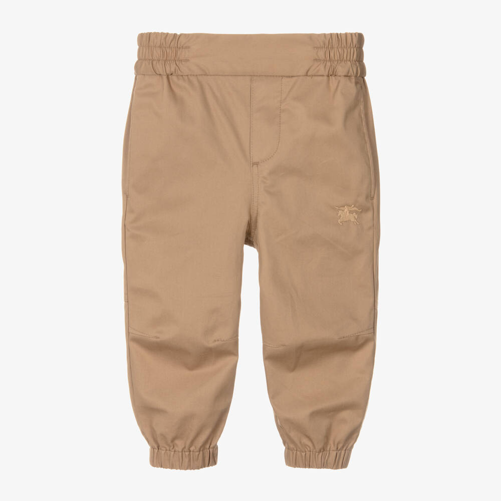 Burberry-Boys Soft Beige Cotton Pants | Childrensalon Outlet