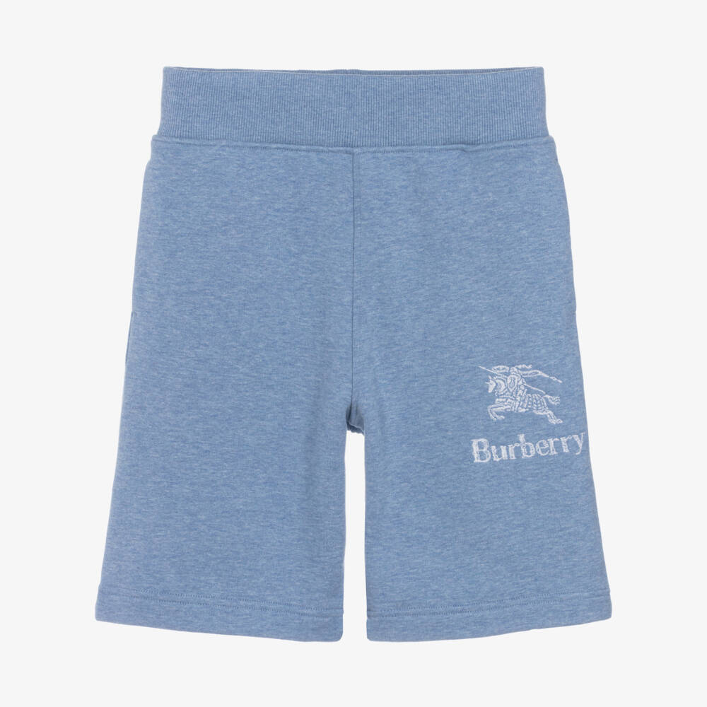 Burberry-Мягкие синие хлопковые шорты для мальчиков | Childrensalon Outlet