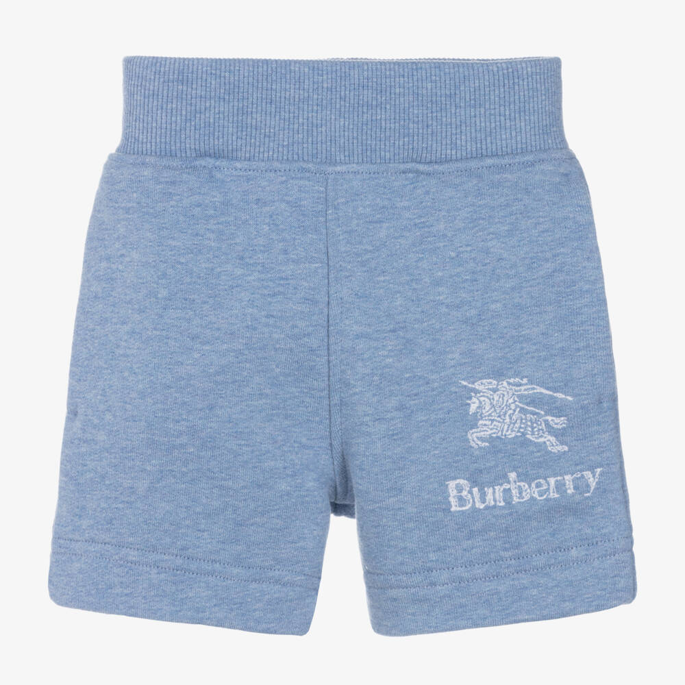 Burberry-Boys Soft Blue Jersey Shorts | Childrensalon Outlet