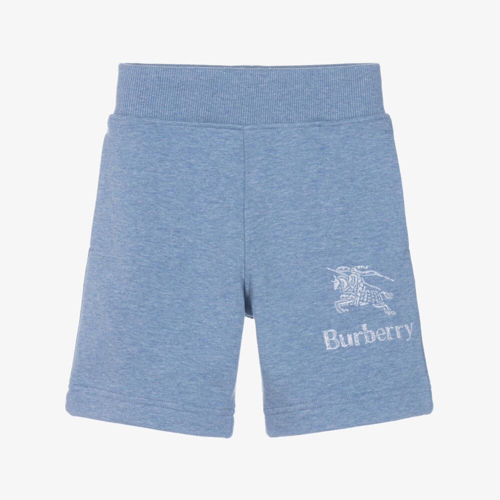 Burberry-Boys Soft Blue Jersey Shorts | Childrensalon Outlet