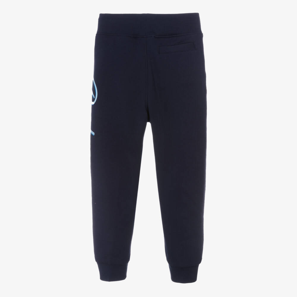 Burberry-بنطلون أزرق بشعار للذكور | Childrensalon Outlet