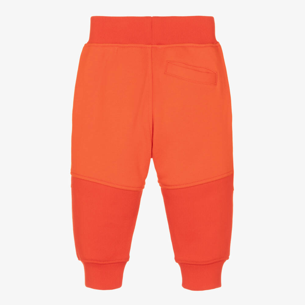 Burberry-بنطلون جيرسي برتقالي زاهي للأولاد | Childrensalon Outlet