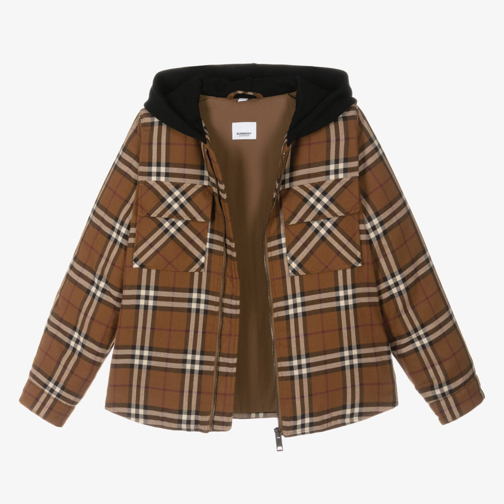 Burberry-Boys' Vintage Check Quilted Coat | Childrensalon Outlet