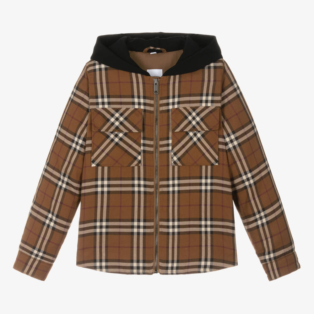 Burberry-معطف مبطن بنقشة مربعات كلاسيكية للأولاد | Childrensalon Outlet