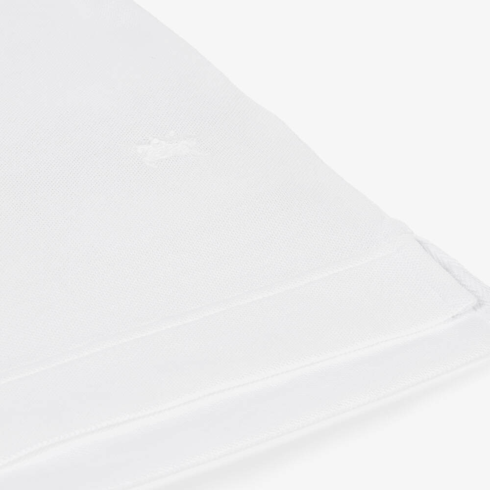 Burberry-Boys White Check Polo Shirt | Childrensalon Outlet