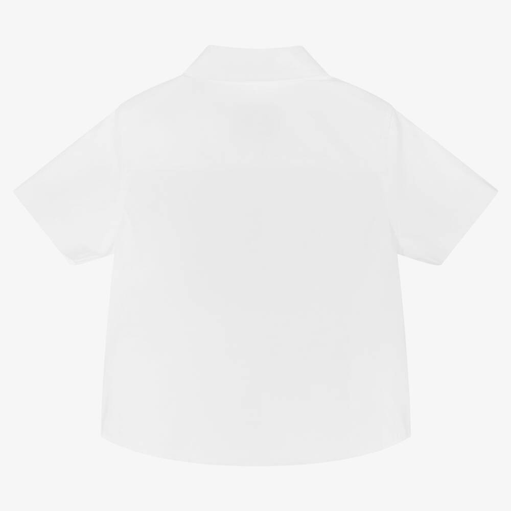 Burberry-Boys White Cotton Classic Shirt | Childrensalon Outlet