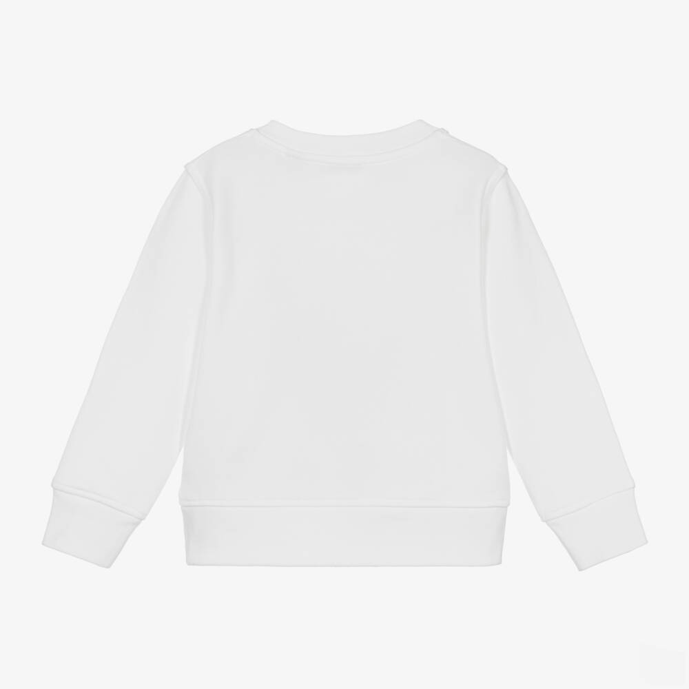 Burberry-Boys White Crest Bear Sweater | Childrensalon Outlet