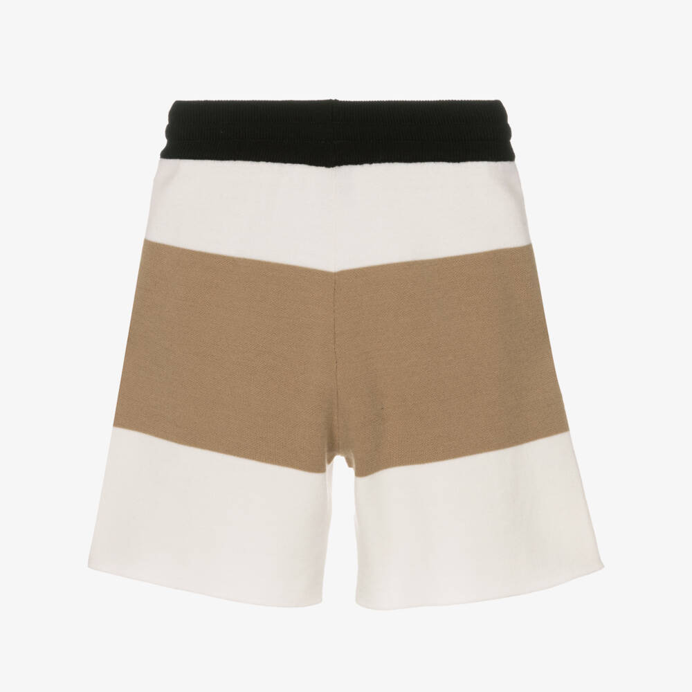 Burberry-شورت صوفي مخطط أيقوني للأولاد | Childrensalon Outlet