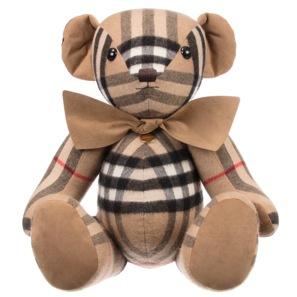 Burberry - لعبة الدب "توماس" كشمير لون بيج (50 سم) | Childrensalon