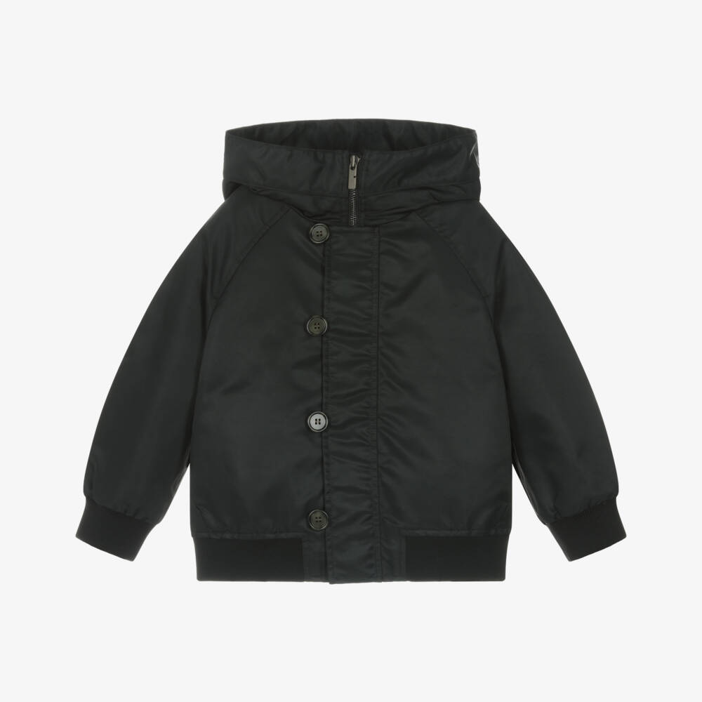 Burberry-Chic Boys Midnight Hooded Coat | Childrensalon Outlet
