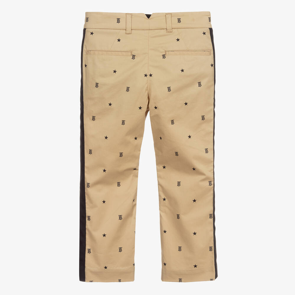 Burberry-Girls Beige & Black Trousers | Childrensalon Outlet