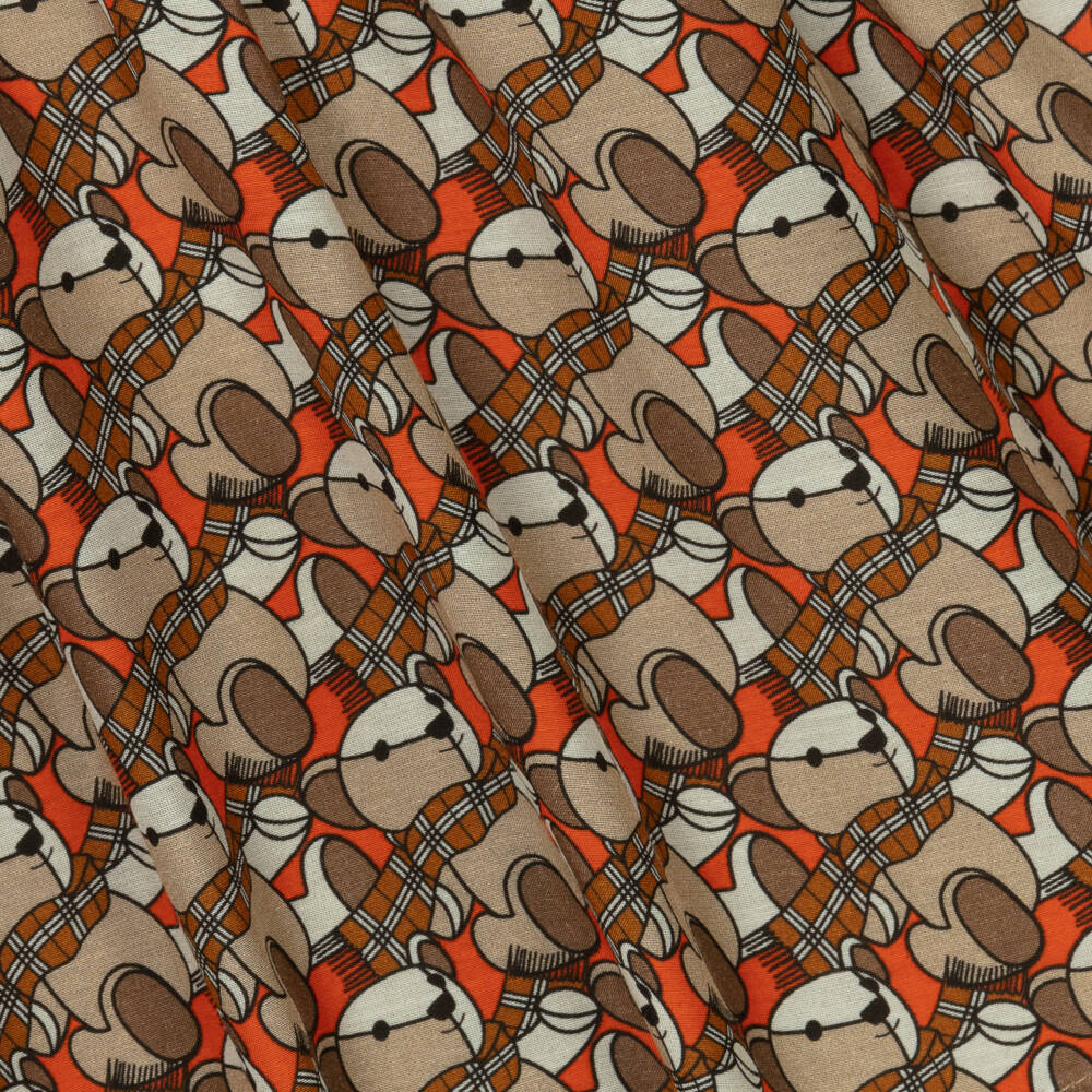 Burberry-فستان بناتي بيج من القطن والحرير | Childrensalon Outlet