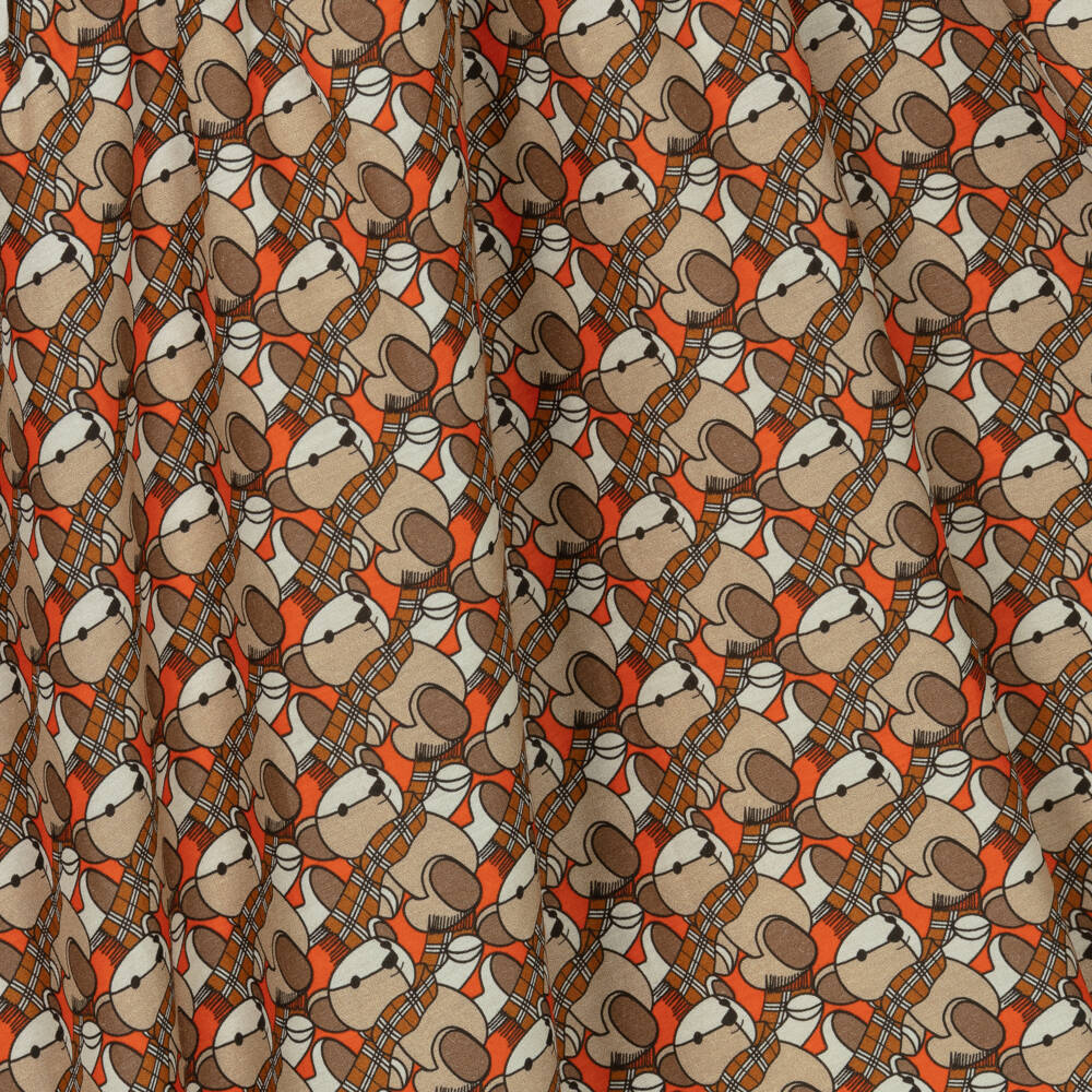 Burberry-Girls Beige Cotton-Silk Pleated Dress | Childrensalon Outlet