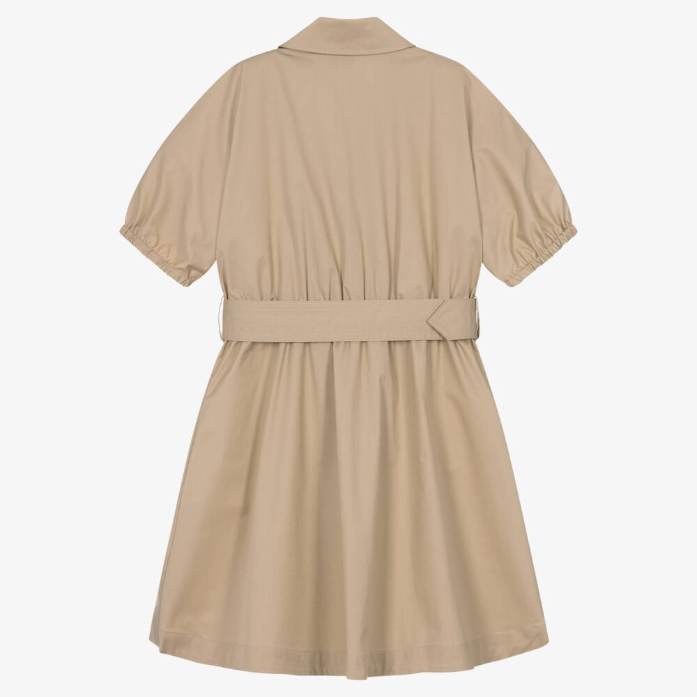 Burberry - Girls' Beige Cotton Trench Dress | Childrensalon