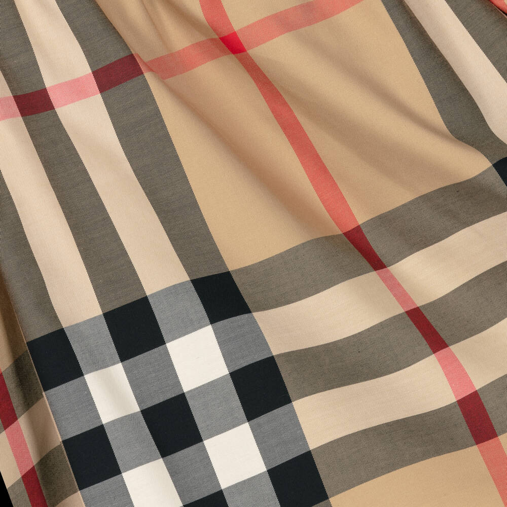 Burberry-Girls Beige Heritage Check Dress | Childrensalon Outlet